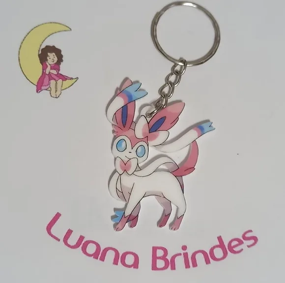 Chaveiros Pokémon Variados Acrílico Uv- Pct C/25 Unidades