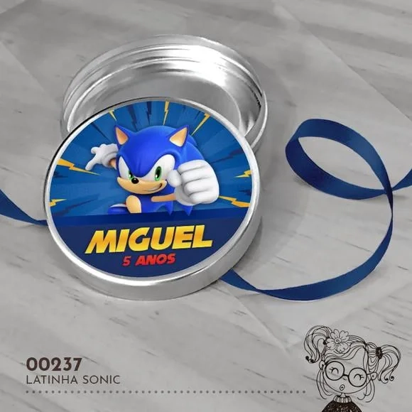 Latinha Adesivada Sonic - 00237
