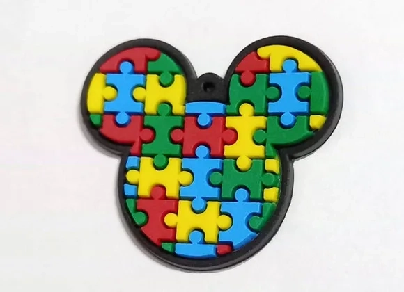 Pingente Mickey Autismo Emborrachado - 5 Unidades