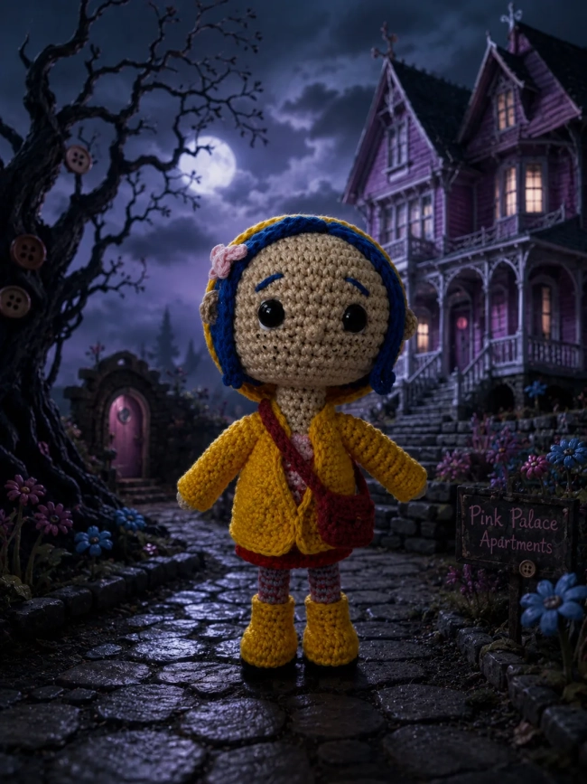 Coraline amigurumi CoralineJones Boneca