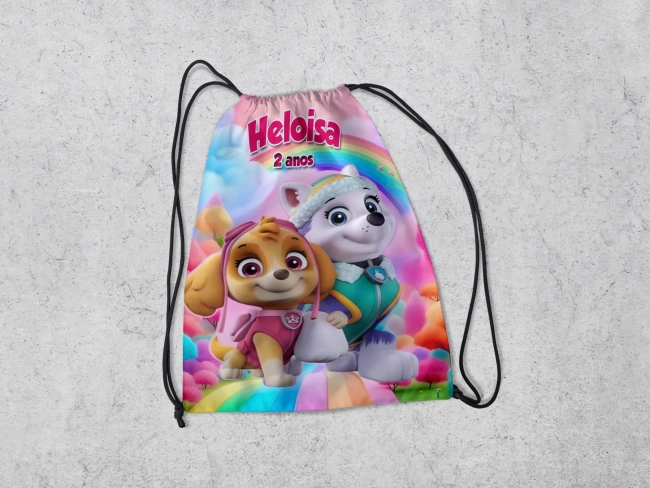Mochilinha Personalizada para lembrancinhas Patulha Canina