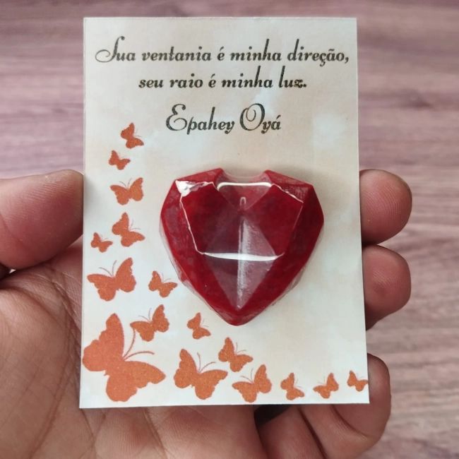 20 UNIDADES Mini Sabonete Coração Diamante no Card  Lembrancinhas Oyá
