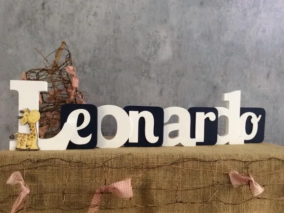Letras de Madeira em Bloco Safari