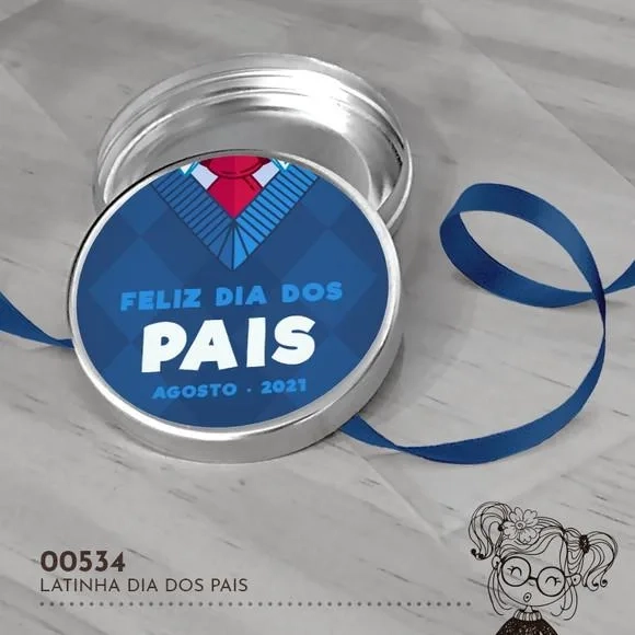 Latinha Adesivada Dia dos Pais - 00534