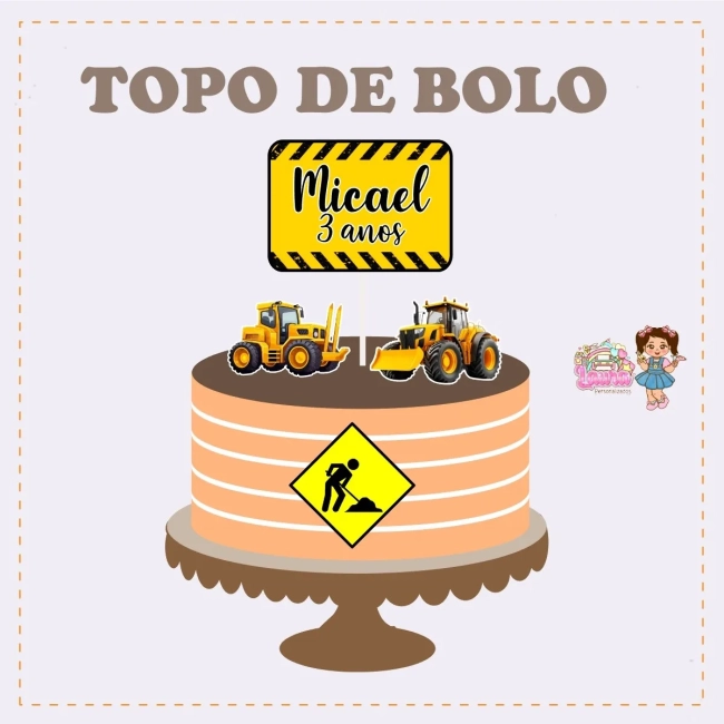 Kit Festa Só Um Bolinho TRATOR - Decoração de Festa