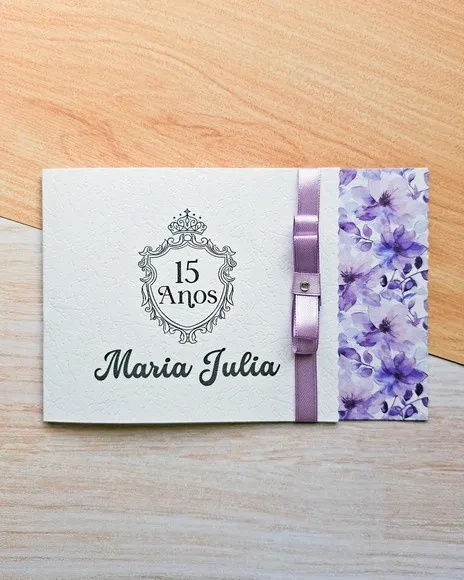 Convite Roxo Debutante 15 Anos