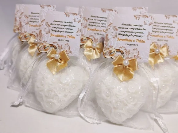 Lembrancinha Bodas de Ouro: Sabonete Coração Provence