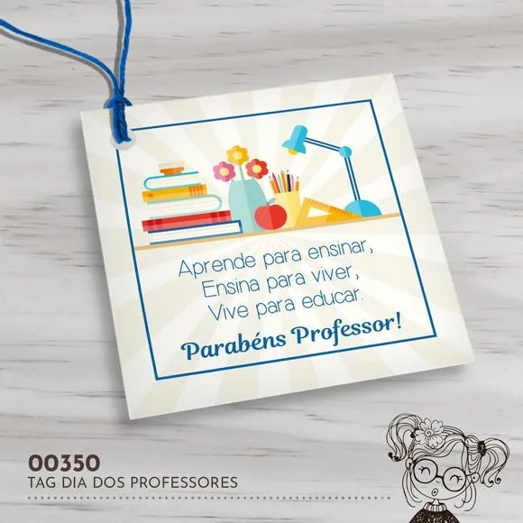 Tag Quadrada Dia dos Professores - 00350