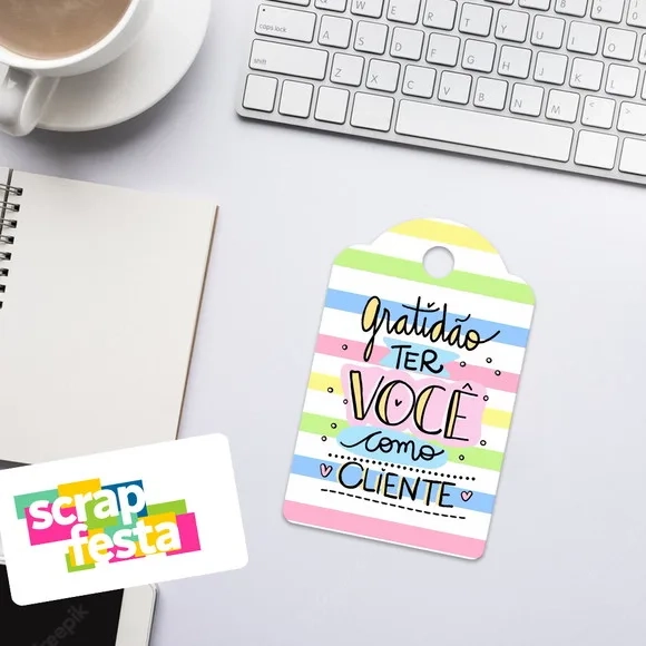 Tag Tradicional com Furinho Personalizada para Minha Empresa