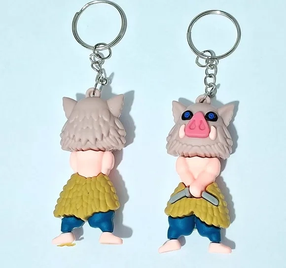Chaveiro Inosuke Hashibira 3d Pacote com 2 Unidades