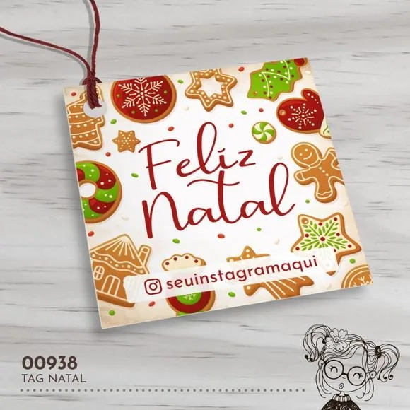 Tag Quadrada Natal - 00938