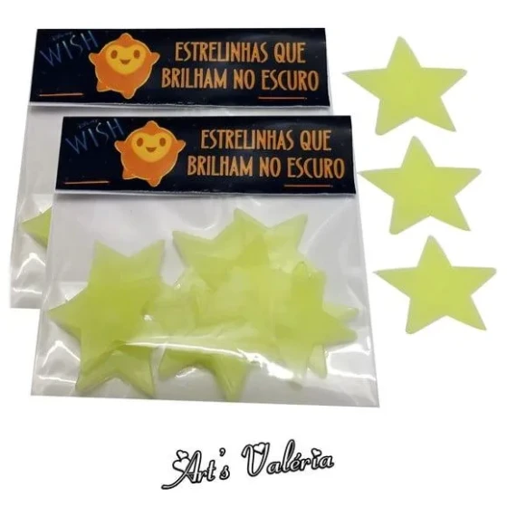 20 Estrelinhas Wish: o Poder dos Desejos - Brilham no Escuro
