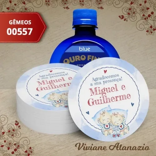 Adesivo Água Ouro Fino Gêmeos - 00557