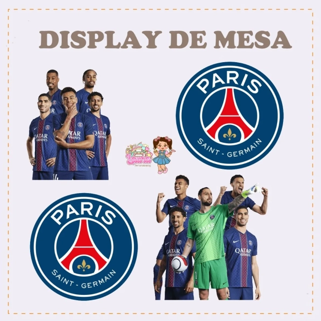 Kit Festa Só Um Bolinho PSG - Decoração de Festa
