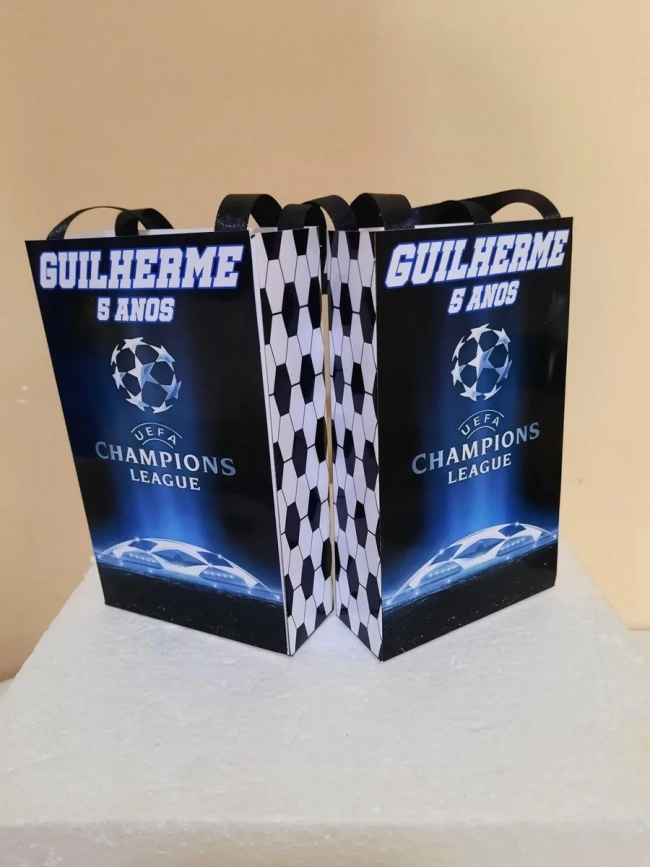 Sacolinhas Personalizadas Champions League para Lembrancinhas