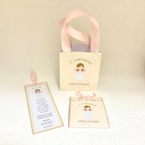 Kit Sacolinha personalizada + Sachê sementinha + marcador