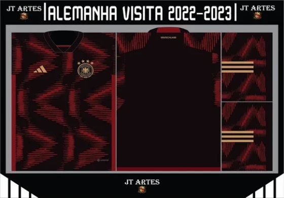 Vetore da Camisa da Alemanha Visita 2022-23