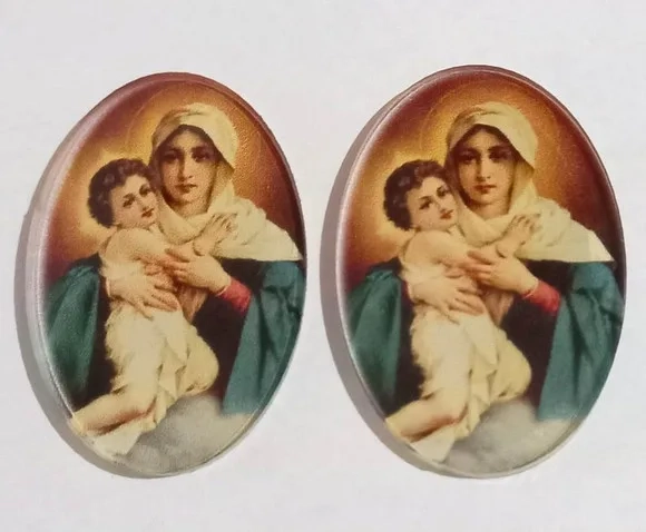 Aplique N.srª Mãe Rainha de Acrílico Impresso Kit com 5 Unid