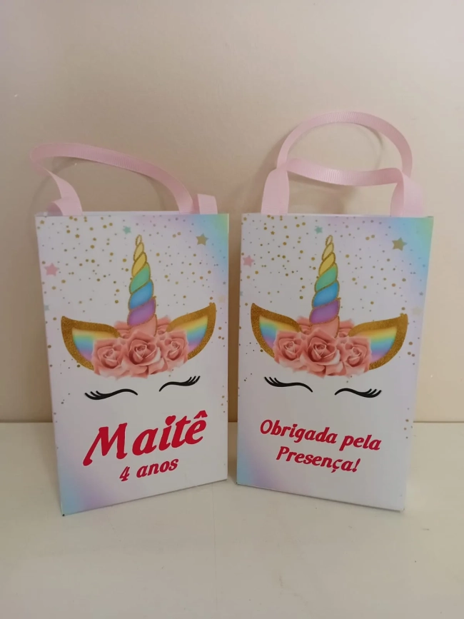 Sacolinhas Personalizadas Unicórnio para Lembrancinhas