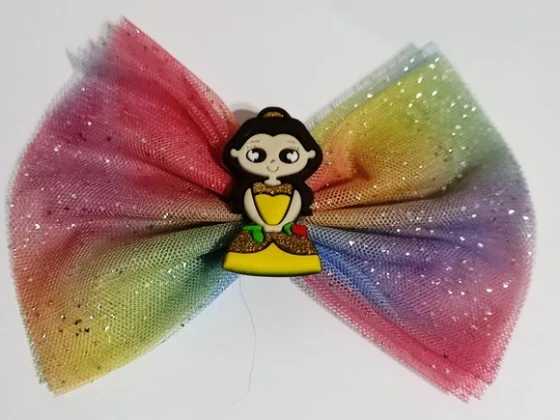 Lacinho com Aplique Princesa - 3 Unidades