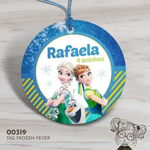 Tag Redonda Frozen Fever - 00319