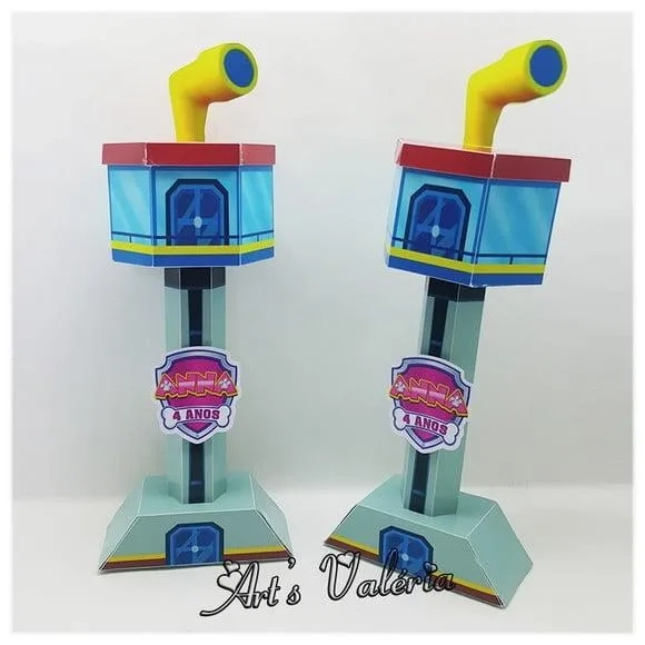 Torre Patrulha Canina - Enfeite de mesa - Valor unitário