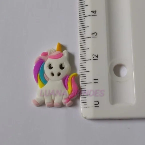 Aplique de Unicórnios Variados Emborrachado - Pct C/8 Unid