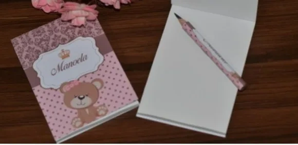 Bloquinho com Mini Lápis