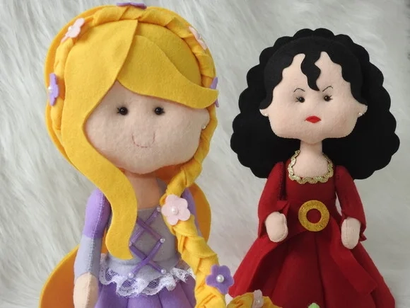 Kit Rapunzel em Feltro do Filme Enrolados