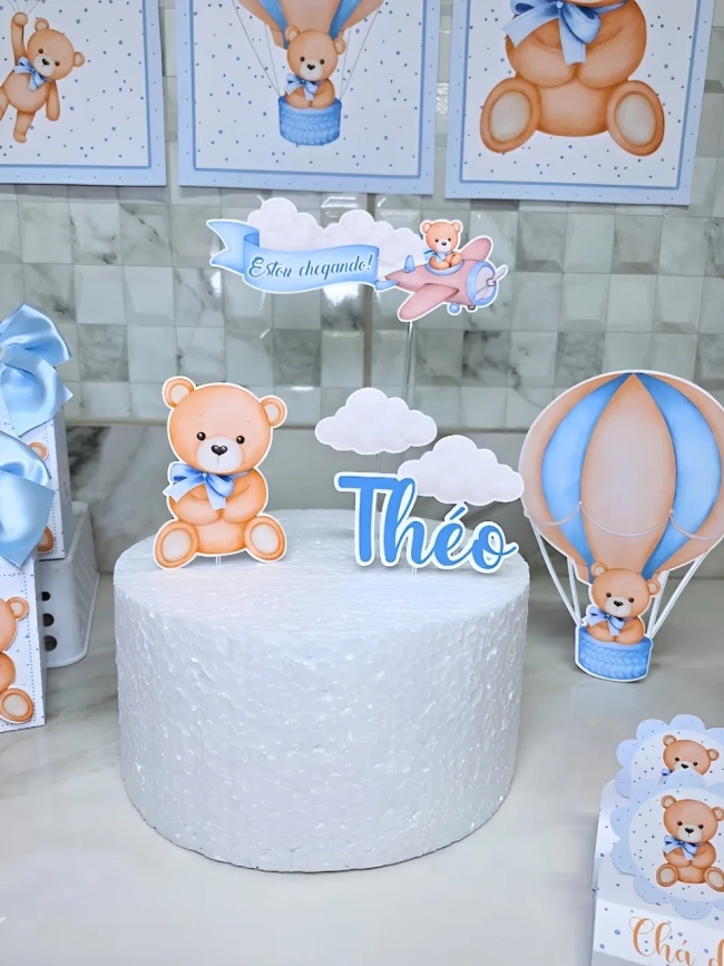 Kit Festa Completo Personalizado (Só um bolinho) - Chá de Bebê (Fazemos outros temas)