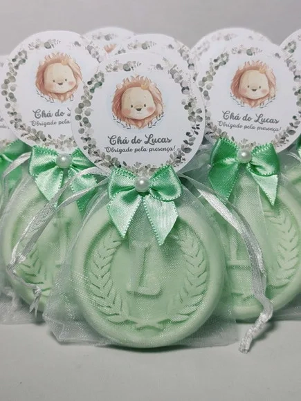 Lembrancinha Chá de Bebê: Sabonete Letra Inicial do Nome