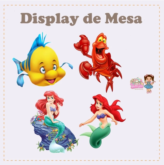 Kit Festa Só Um Bolinho SEREIA ARIEL - Decoração de Festa