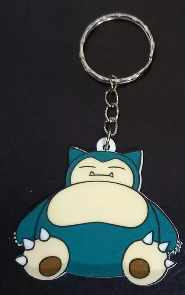 Chaveiro Pokémon Snorlax Acrilico Uv- 3 Unidades