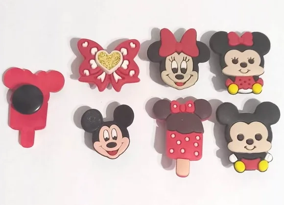 Pins para Crocs Mickey e Minnie Variados - 6 Unidades