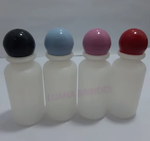 Frasco Branco PVC 30ml Tampa Bola Monange Pct 10 unidades
