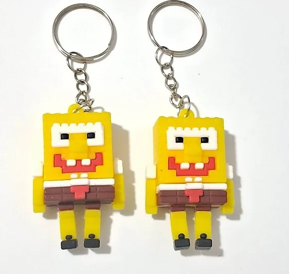 Chaveiro Bob Esponja Minecraft Pacotes com 2 Unidades