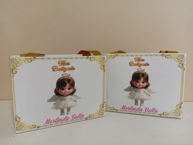 Sacolinhas Personalizadas Batizado para Lembrancinhas