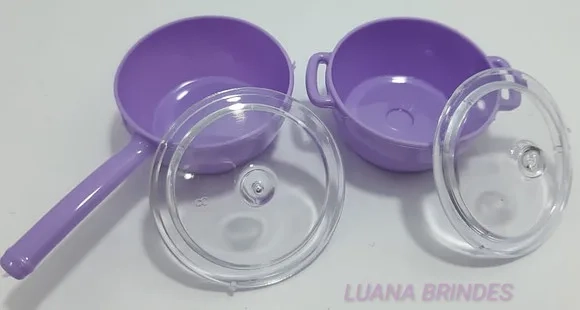 Panelinhas Lilás de Acrílico C/tampa - Pct C/8 Unidades