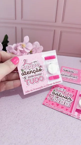 Card com Máscara Facial Outubro Rosa