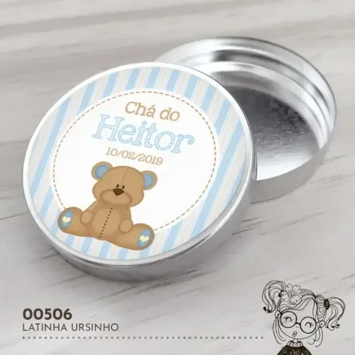 Latinha Adesivada Ursinho - 00506
