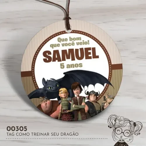 Tag Redonda Como Treinar Seu Dragão - 00305