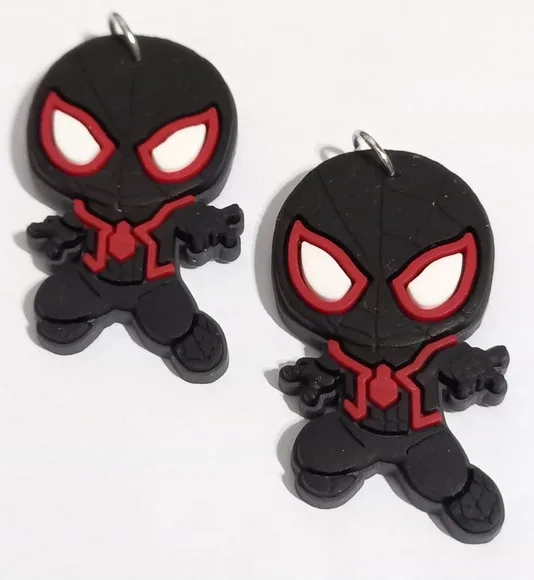 Pingente Homem Aranha Reverso Emborrachado- 5 Peças