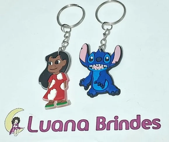 Chaveiro Lilo & Stitch Emborrachado Pacote com 6 Unidades