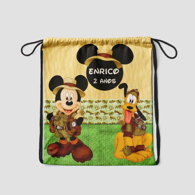 Mochilinha Saquinho Surpresa do Mickey Safari