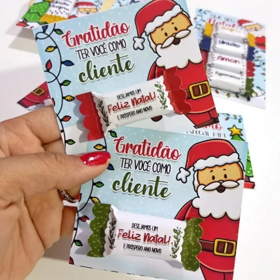 Card com Bala Natal
