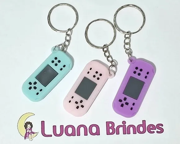 Chaveiro Video Game Emborrachado Colorido Pcts C/3 Peças