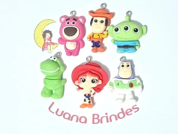 Pingente Toy Story de Resina Pacote com 6 Unidades