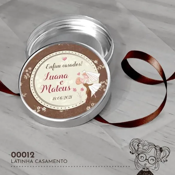 Latinha Adesivada Casamento - 00012