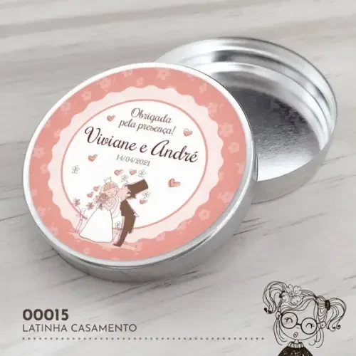 Latinha Adesivada Casamento - 00015