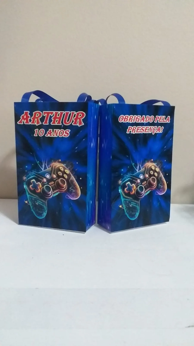 Sacolinhas Personalizadas Video Game para Lembrancinhas